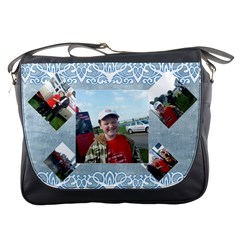 blue multiframe  Messenger bag