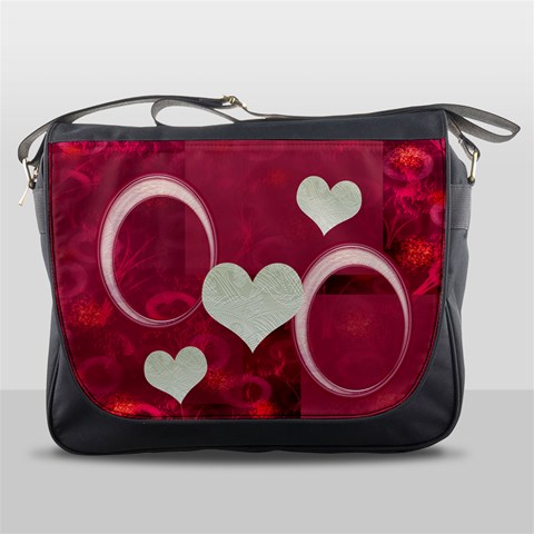 Love Pink Messenger Bag By Ellan Front
