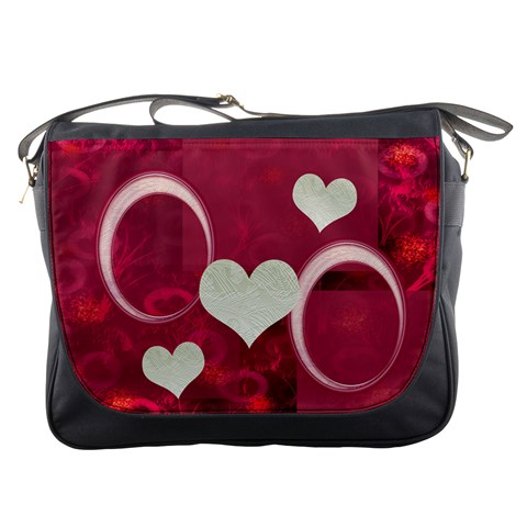 Love Pink Messenger Bag By Ellan Front