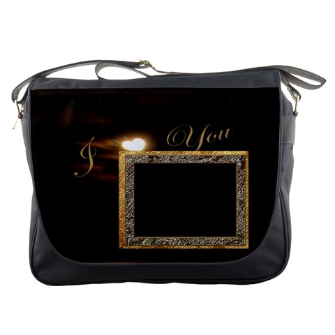 I Heart You Moon Messenger Bag By Ellan Front