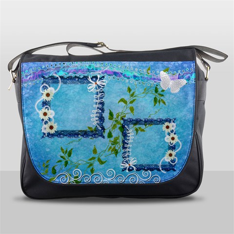 Spring Blue Messenger Bag By Ellan Front