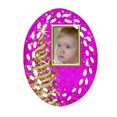 My Little Pink Princess Filigree Ornament - Ornament (Oval Filigree)