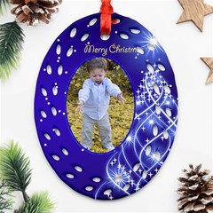 Chstmas Filigree Oval Ornament 2 - Ornament (Oval Filigree) Chstmas Filigree Oval Ornament 2 - Ornament (Oval Filigree)