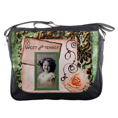 Sweet & Tender Messenger Bag By Catvinnat Front