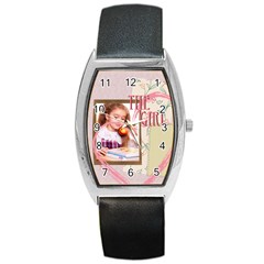 the girl - Barrel Style Metal Watch