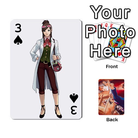 Phoenix Wright Deck By Gold Front - Spade3