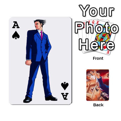 Ace Phoenix Wright Deck By Gold Front - SpadeA