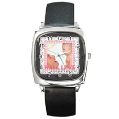 with love - Square Metal Watch with love - Square Metal Watch
