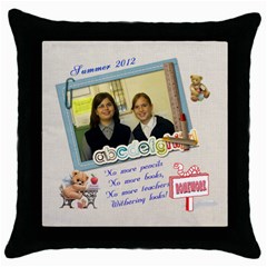 No more teachers - Throw Pillow Case (Black)