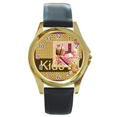 kids - Round Gold Metal Watch