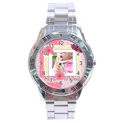 pink world - Stainless Steel Analogue Watch