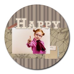 happy day - Collage Round Mousepad