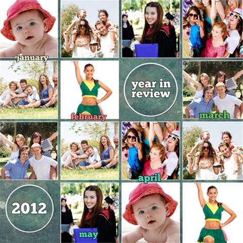 Year In Review 12 x12  Scrapbook Page - 1