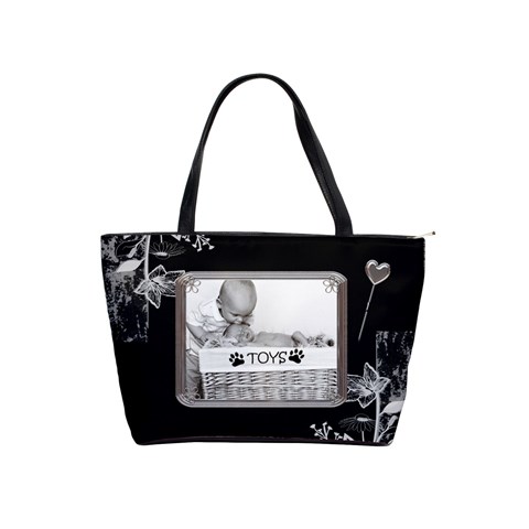 Black Proud Framed Classic Shoulder Handbag By Lil Front