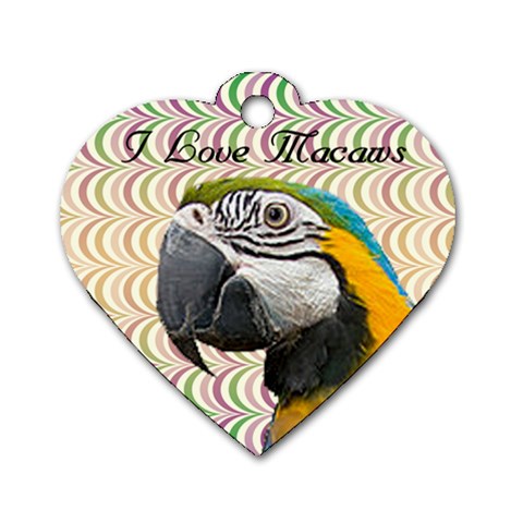 Bandit Heart Dog Tag 2 Sides By Maryanne Front