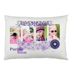 purple flower - Pillow Case (Two Sides)