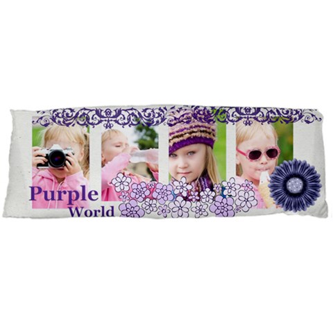 Purple World By Joely Body Pillow Case