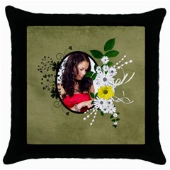 Willow - Throw Pillow Case  - Throw Pillow Case (Black)