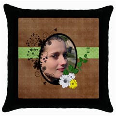 Willow - Throw Pillow Case  - Throw Pillow Case (Black)