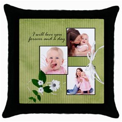 Willow - Throw Pillow Case  - Throw Pillow Case (Black)