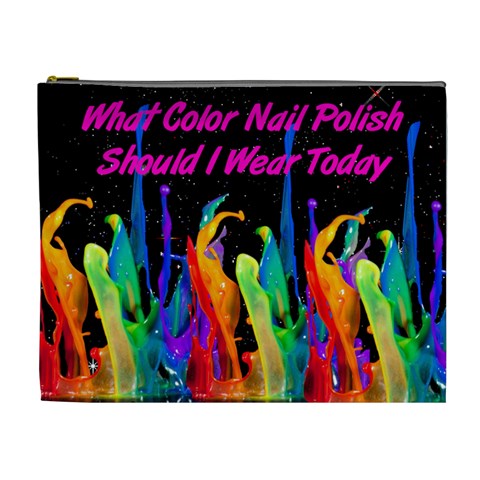 Color Splash Xl Cosmetic Bag By Kim Blair Front