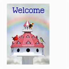 Round Birdhouse Large Garden Flag