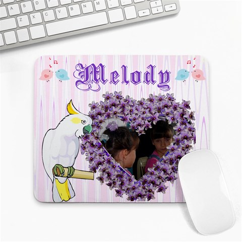 Melody Heart Frame Collage Mousepad By Kim Blair 9.25 x7.75  Mousepad - 1