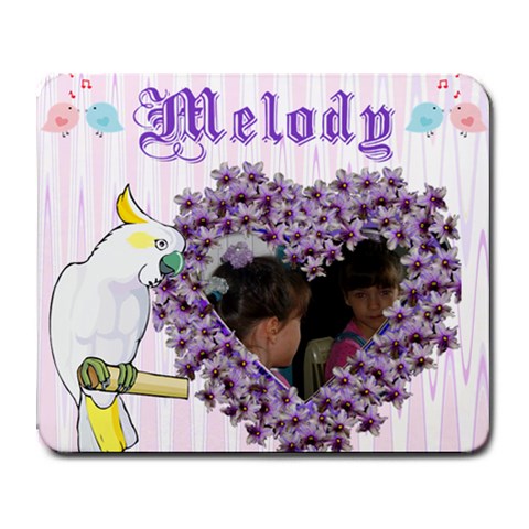 Melody Heart Frame Collage Mousepad By Kim Blair 9.25 x7.75  Mousepad - 1