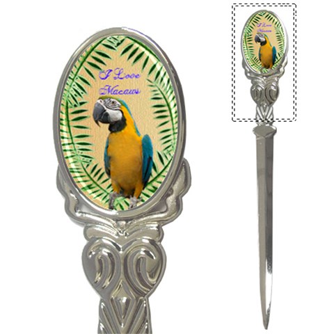 I Love Macaw Letter Opener By Maryanne Front