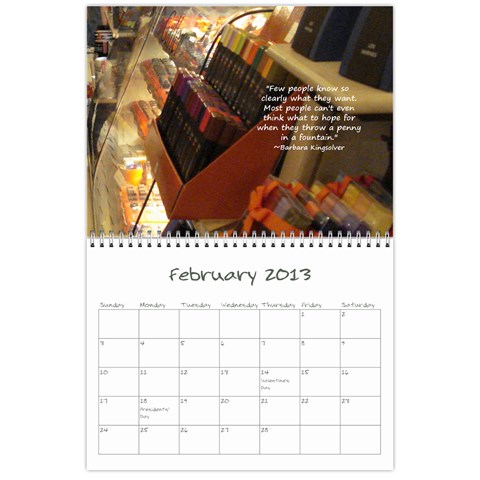 2013 Sam Fisher 18 Month Calendar By Alina Waring Feb 2013