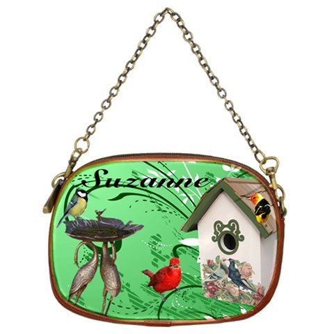 Green Bird Chain Purse By Kim Blair Back