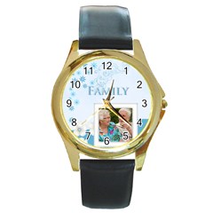family - Round Gold Metal Watch family - Round Gold Metal Watch