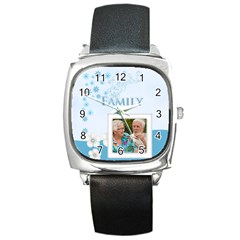 family - Square Metal Watch