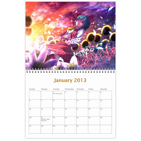 Touhou Calendar By George Jan 2013