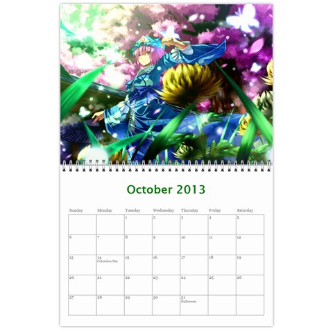 Touhou Calendar By George Oct 2013