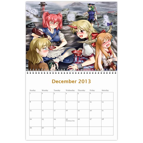 Touhou Calendar By George Dec 2013