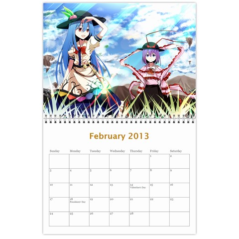 Touhou Calendar By George Feb 2013