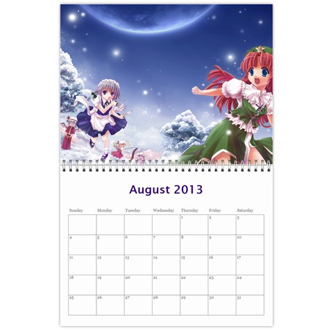 Touhou Calendar By George Aug 2013