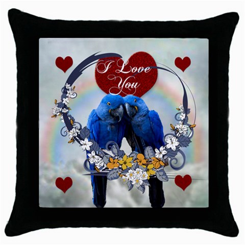 Blue Macaws Pillow By Kim Blair Front