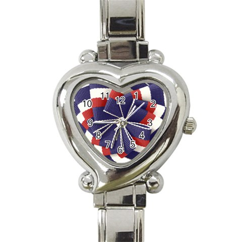 Patriotic Heart Watch By Eleanor Norsworthy Front