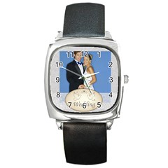 wedding - Square Metal Watch