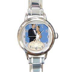 wedding - Round Italian Charm Watch