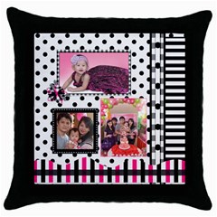 julia1 - Throw Pillow Case (Black)