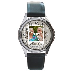 family - Round Metal Watch