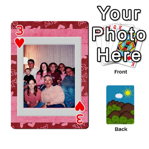 Family Cards By Cassie White Front - Heart3