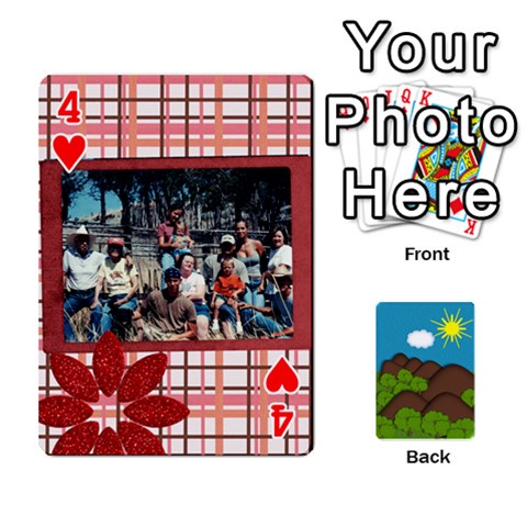 Family Cards By Cassie White Front - Heart4
