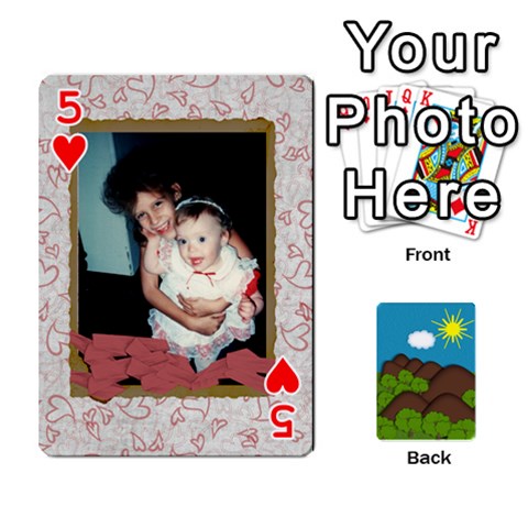 Family Cards By Cassie White Front - Heart5