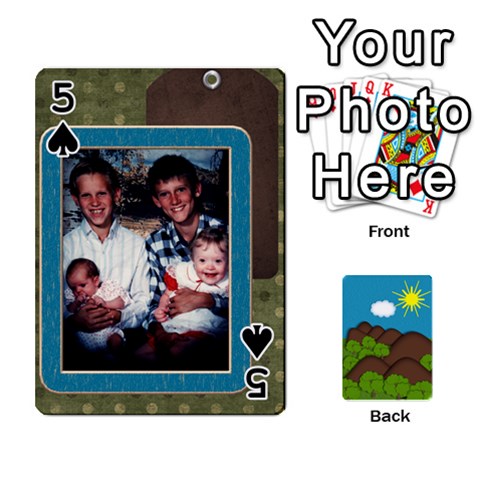 Family Cards By Cassie White Front - Spade5