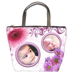 Mums Flowers Bucket Bag