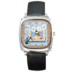 swim - Square Metal Watch